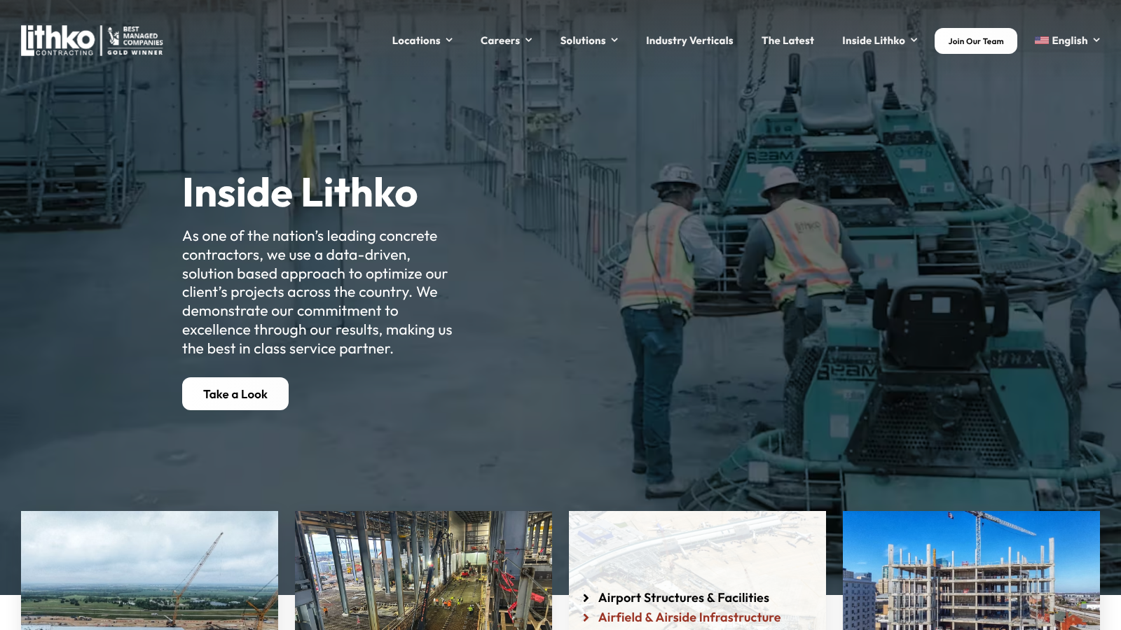 Lithko Contracting homepage